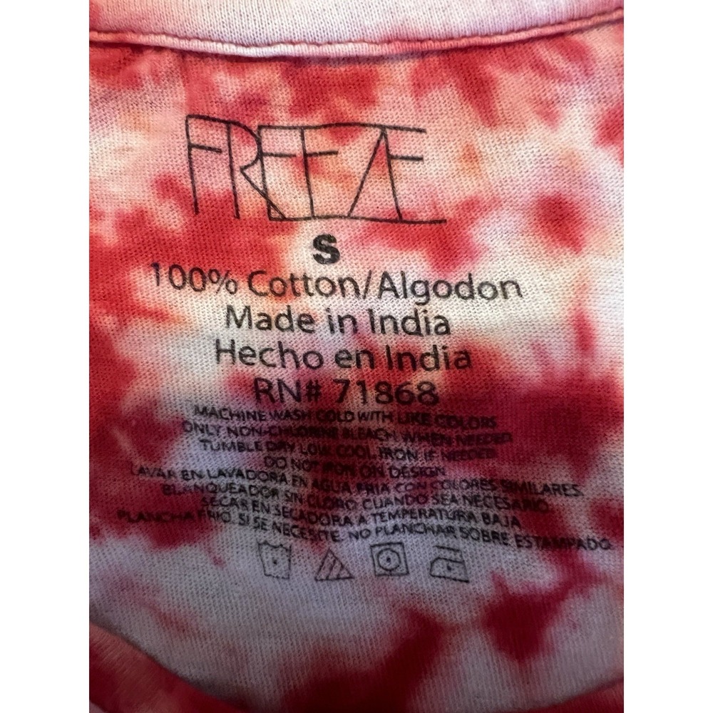 Vintage Freeze Love Never Fails Tie Dye T Shirt Women's Small Red White - Picture 4 of 4